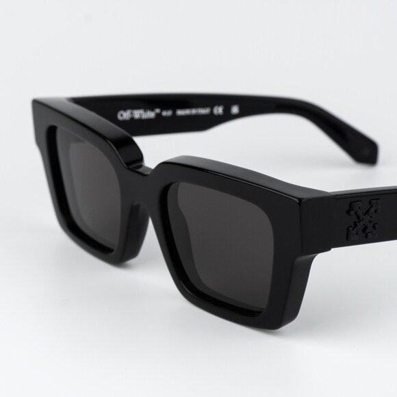 Off-White VIRGIL Men Sunglasses Black Grey Square OERI008 1307 NEW AUTHENTIC - Picture 5 of 11